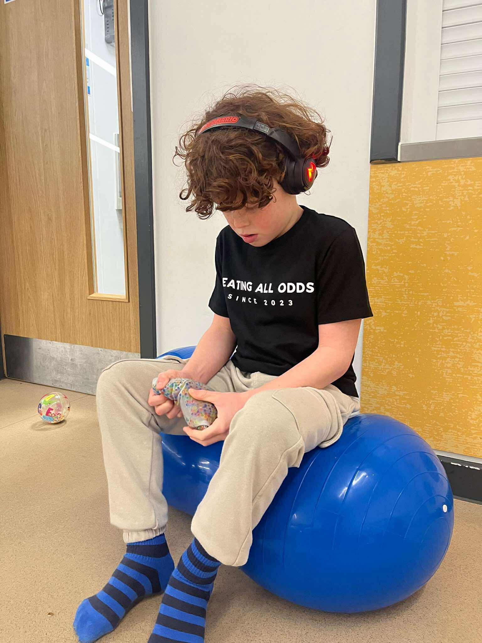 Noah enjoying our sensory SEN session 🌈