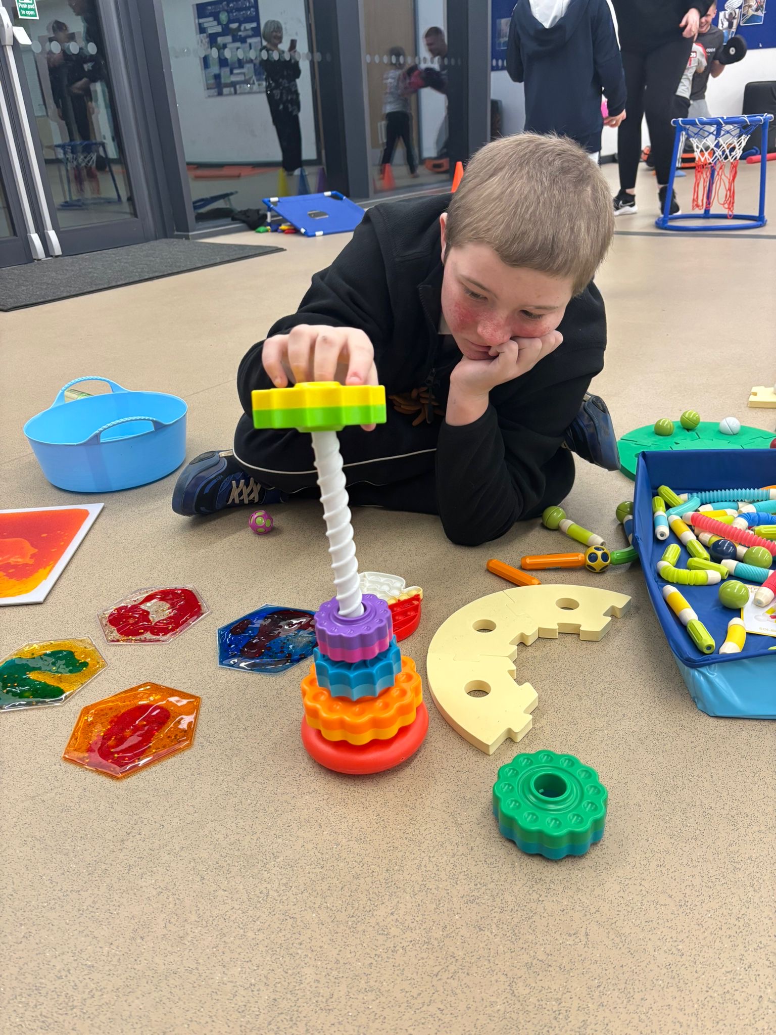 Charlie enjoying our sensory SEN session